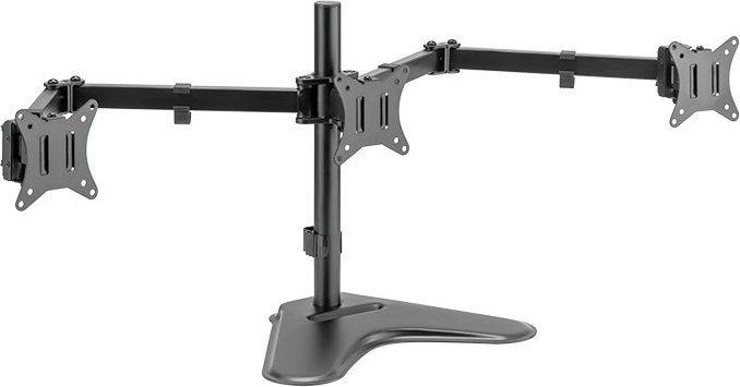 Bordmonteret holder til tre skærme 17–27" (maks. 7 kg pr. arm)
