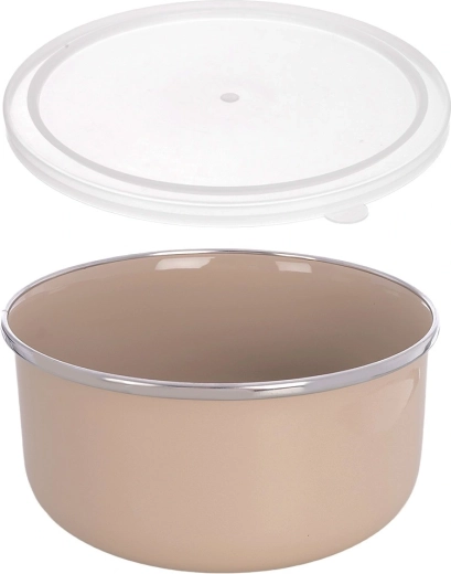 Robust emaljeret stål med rustfri stålkant