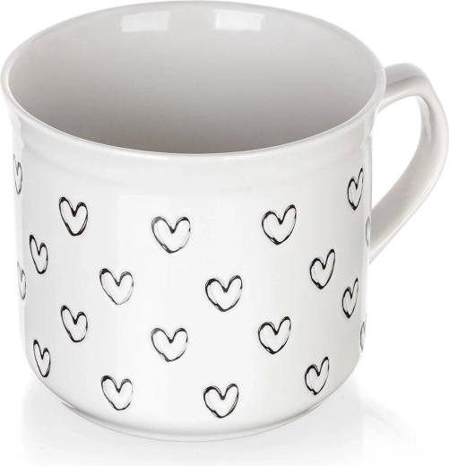 Romantisk design med sorte hjerter