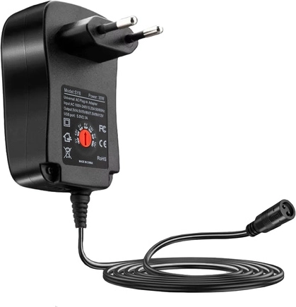 Kompakt adapter med langt kabel til behagelig brug