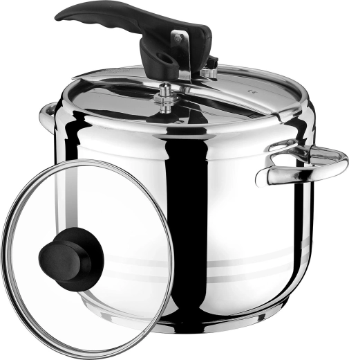 Trykkoger 5 l AXIO i rustfrit stål med glaslåg
