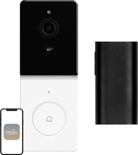 Moes Wi‑Fi video dørklokke med RF 433 MHz og 1080p