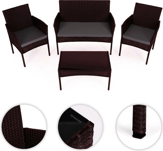 Holdbar polyrattan-konstruktion