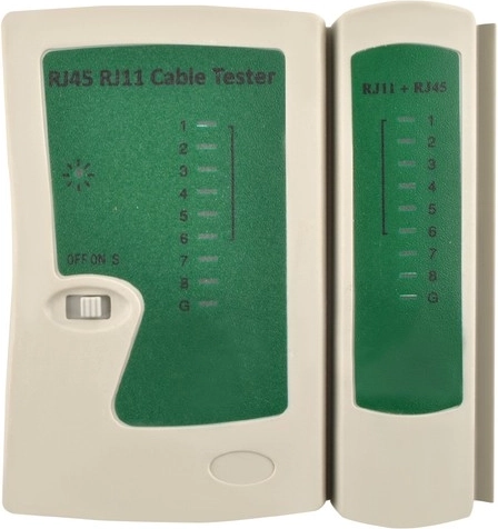 RJ45/RJ11-tester til hurtig diagnostik