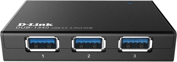 D-Link USB 3.0-hub med 4 porte