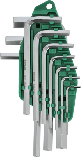 Sæt unbrakonøgler STALCO HEX 1,5–10 mm (10 dele) CrV