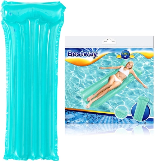 Bestway oppustelig luftmadras Deluxe 183 × 76 cm – Turkis