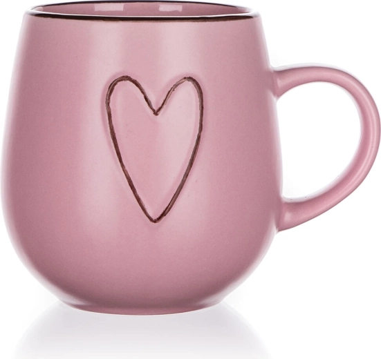 Keramisk krus Heart rosa 500 ml