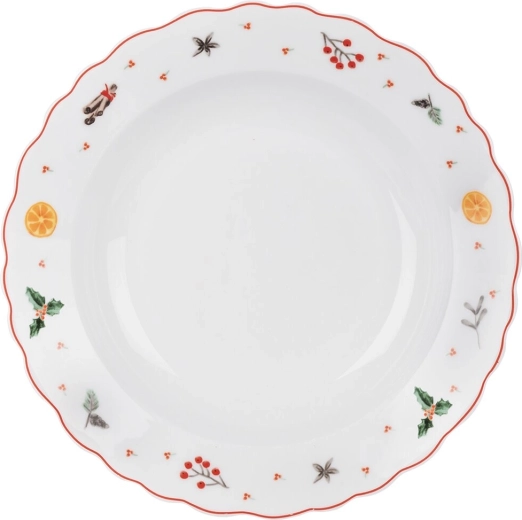 Dyb porcelænstallerken Vinterduft 24,5 cm