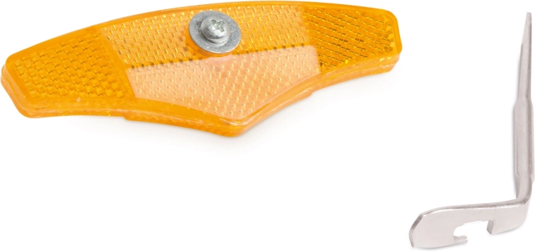 Orange reflekser til cykelhjul 110 × 35 mm, 2 stk.