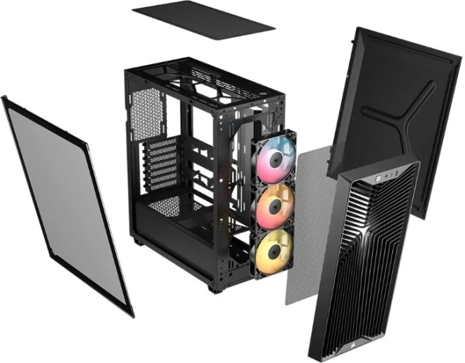 Modulært design og 3× RS120 ARGB med i pakken