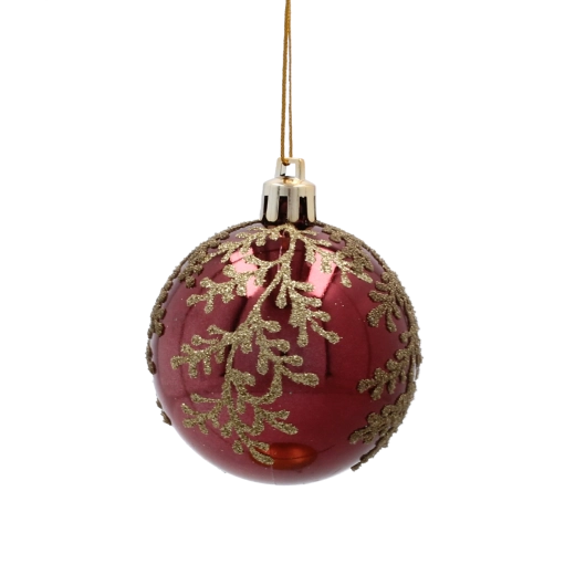 Luksuriøs burgunderfarve med gyldent dekormønster