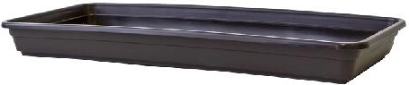 Plastbakke til altankasse Lobelia 50 cm brun