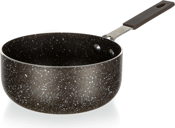 Kasserolle med håndtag 14 cm mini med nonstick-belægning Granite Brown