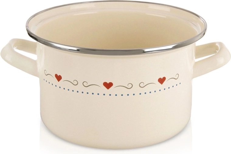 Emaljeret gryde Tonca 18 cm, 2 l, cremefarvet