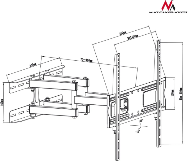 VESA-kompatibilitet op til 400 × 400 mm