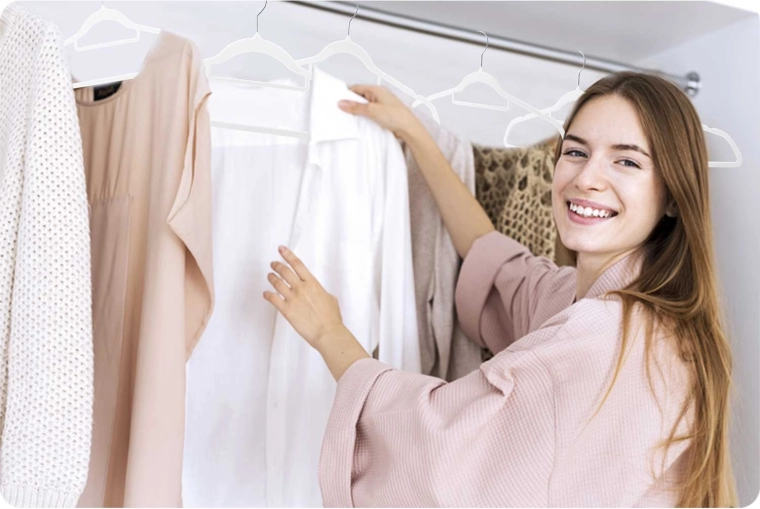 Pladsbesparende slankt design, mere plads i skabet
