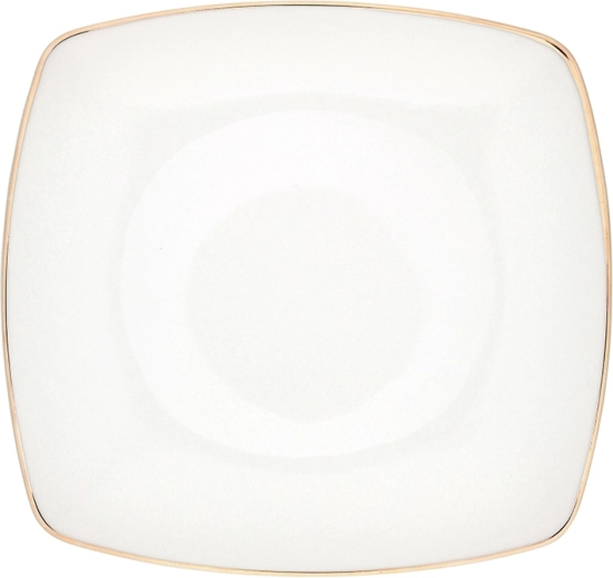 Desserttallerken Mariapaula Moderna firkantet 20,5 cm med gulddesign
