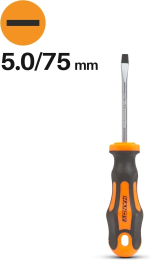 Flad skruetrækker 5,0 × 75 mm