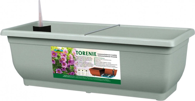Selvvandende altankasse TORENIE Modern 50 cm lysegrøn