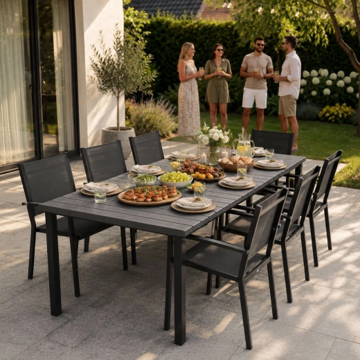 Stor bordplade 180 × 90 cm til 6–8 personer
