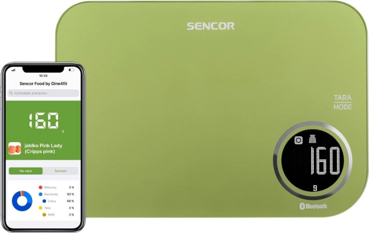 Sencor smart køkkenvægt med Bluetooth