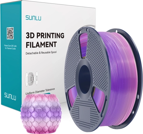 Sunlu transparent regnbue-PLA-filament