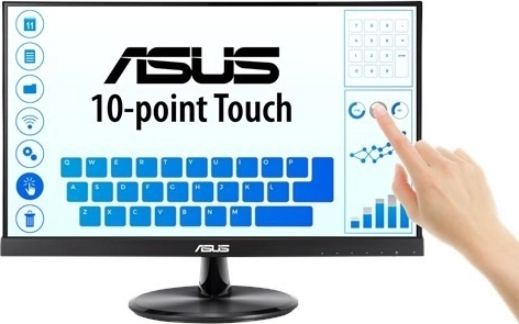 Skærm 21,5 tommer FHD IPS Touch 10P HDMI D-SUB USB Højttaler