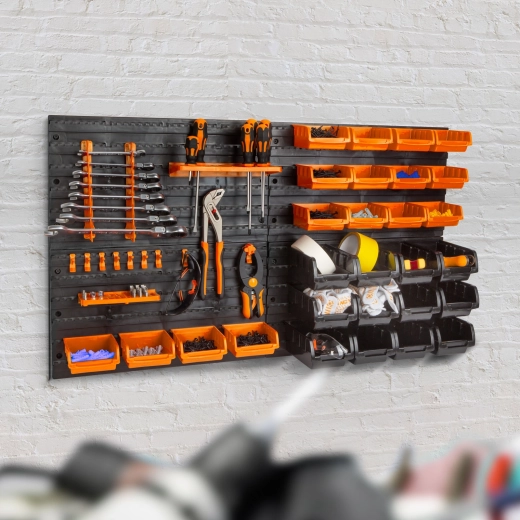 Vægorganisator til værktøj med 4 paneler 47,5 × 27,2 cm