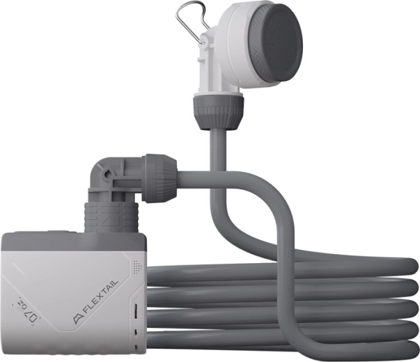 Flextail Tiny Shower bærbar bruser med pumpe hvid