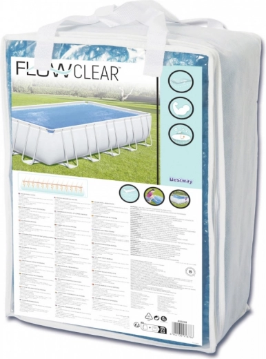Solardæksel 703 × 366 cm til rammebassiner BESTWAY
