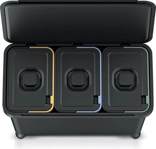 Overskuelig sortering med 3 rum og farvemærkning