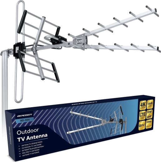 Udendørs retningsbestemt TV-antenne 4K Ultra HD Berdsen