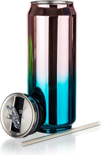 Behagelig drikning med låg og sugerør