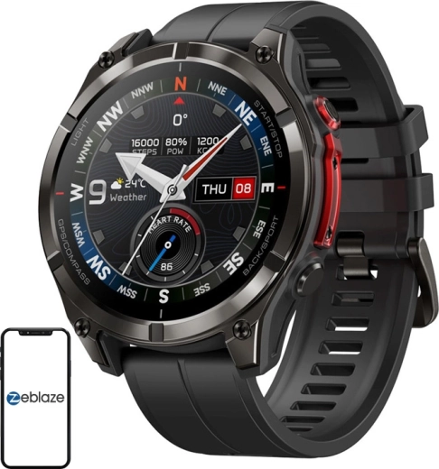 Zeblaze Stratos 4 Pro smarte outdoor-ur – sort