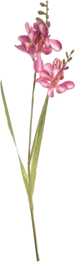Kunstig blomst Freesia lyserød 54 cm