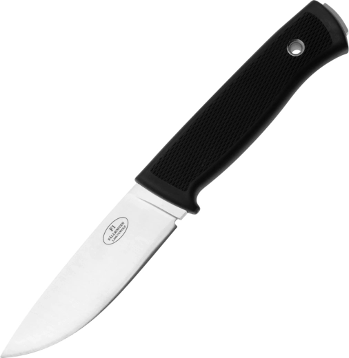 Fällkniven F1nZ udendørskniv 10 cm, satin, sort, Thermorun, Zytel-skede