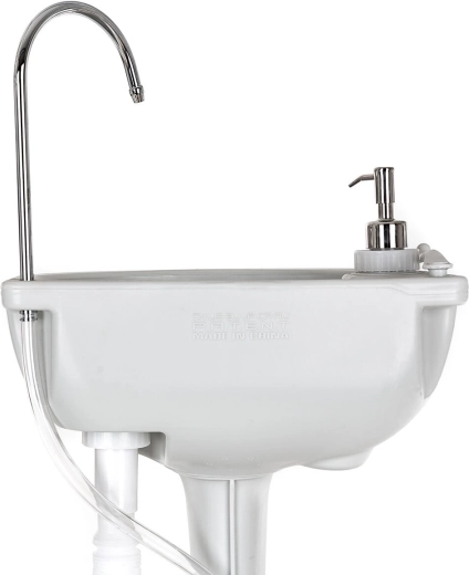 Integreret sæbedispenser og praktisk tilbehør