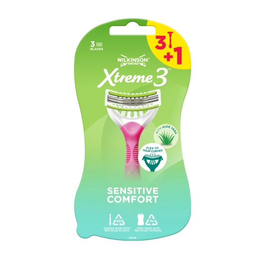 Wilkinson Xtreme3 Sensitive Comfort dameskraber 3+1