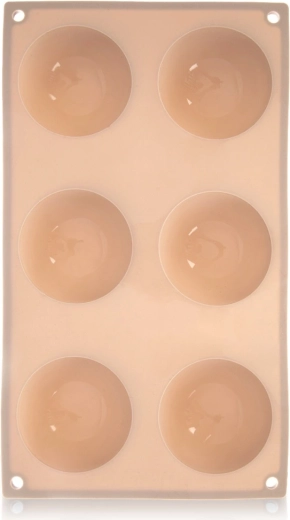 Silikoneform til bagning halvkugler 28 × 16,5 cm, beige