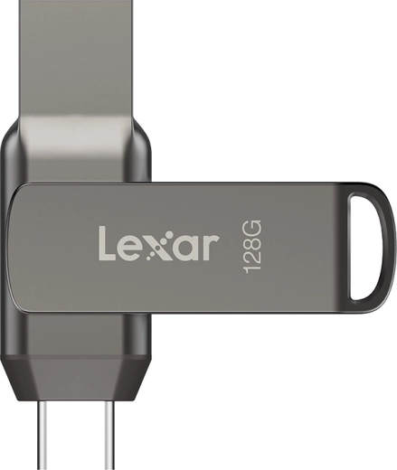 Lexar JumpDrive D400 dual USB-flashdrev USB‑C/USB‑A 128 GB