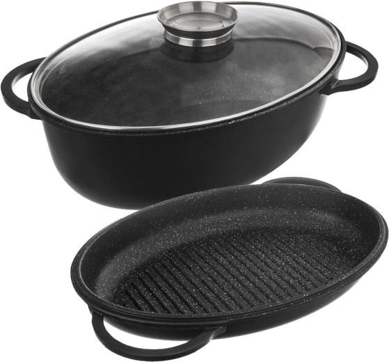 Holdbar støbt konstruktion med granit-nonstick