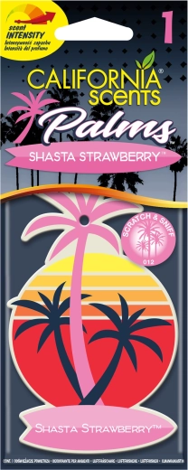Hængende duft til bil California Scents Palm Shasta Strawberry