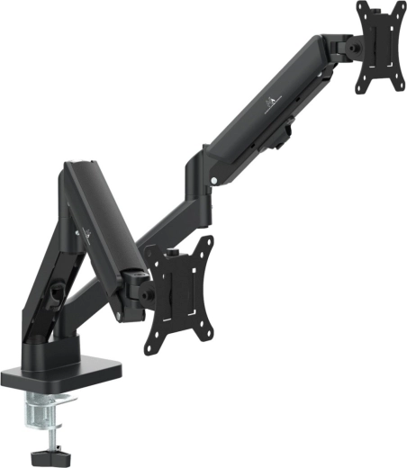 Dobbelt skærmbeslag 17–32" med gasfjederarm MACLEAN MC-134 (2–10 kg)