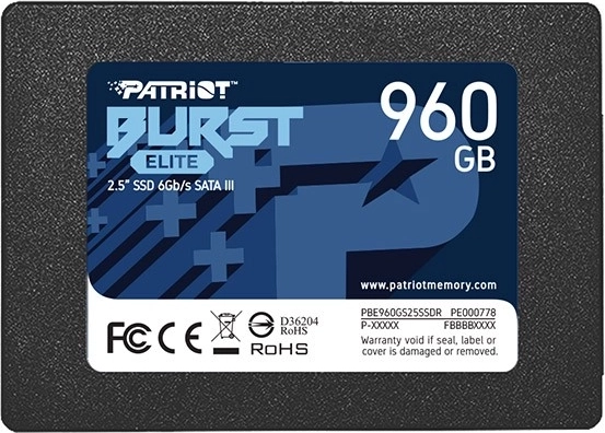 Kapacitet på 960 GB til system og data