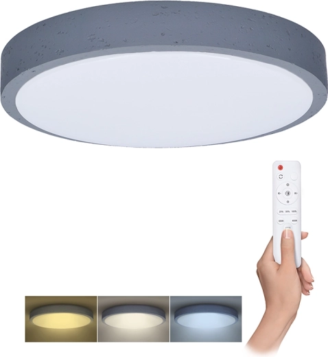 Solight LED lofts- og væglampe Grey med fjernbetjening, dæmpbar, 49 cm