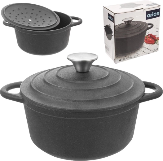 Støbejernsgryde med låg Orion Litina 20 cm, 2,7 l