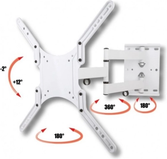 Justerbart hvidt vægbeslag til LCD/LED 23 til 55 tommer