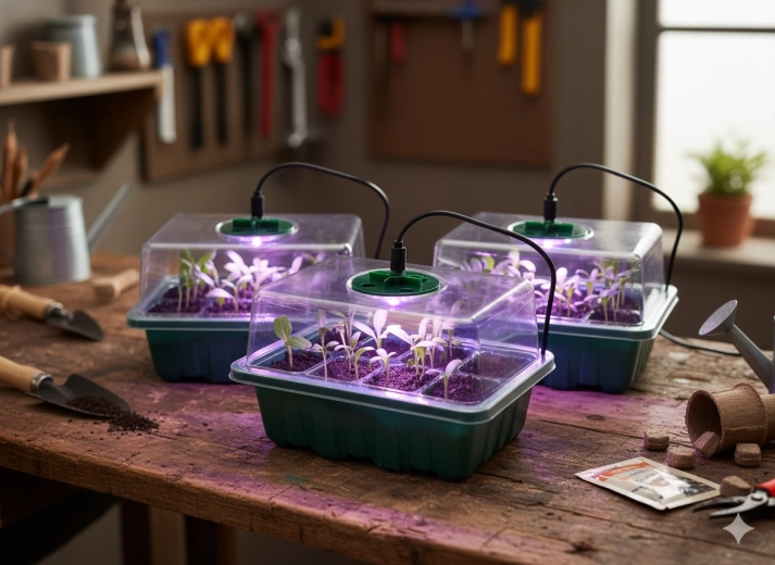 Integreret LED-belysning til stærke planter