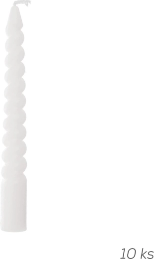 Dekorative snoede lys i cremefarve 10 stk 10 cm